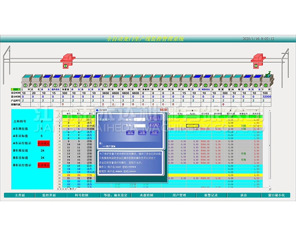 江西全自动龙门生产线监控管理系统
